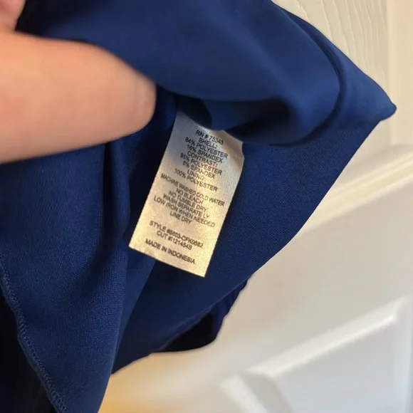 Valerie Bertinelli Black and Blue Asymmetrical Bodycon Dress - Picture 2 of 2